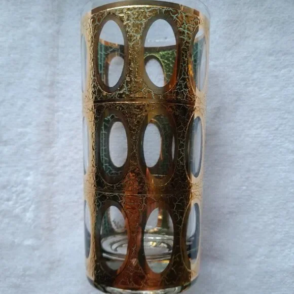 Culver 22k Gold Pisa Glasses RARE  Set of 5 - Picture 3 of 9